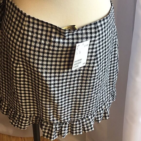 Seersucker gingham in black & white top & skort st - Picture 10 of 15
